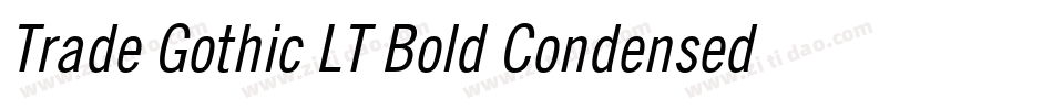 Trade Gothic LT Bold Condensed No. 20字体转换